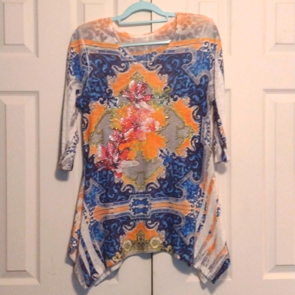 Floral sweater medium